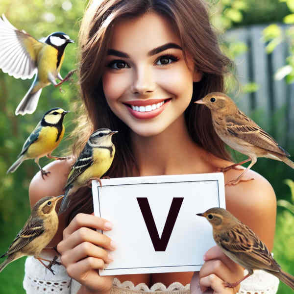 Vgel mit V